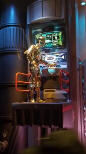 GetMeCoding displaying a picture of C3PO at Disney's Star Tours taken while on vacation.