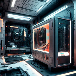 GetMeCoding - A picture of a computer on a spaceship.