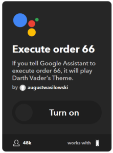 GetMeCoding.com Star Wars IFTTT Execute Order 66